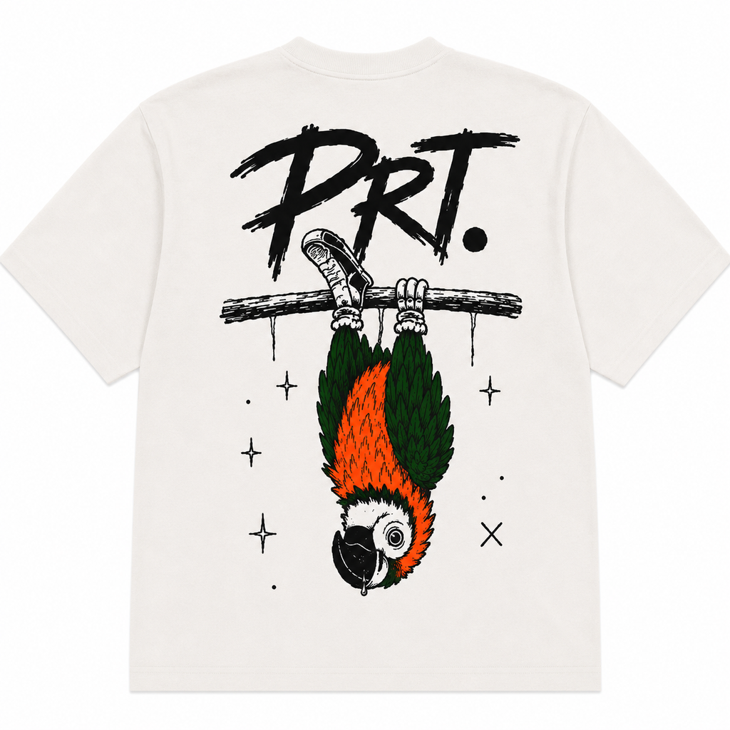 Hanging Parrot Tee – Ivory